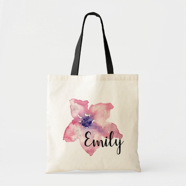 Bolso De Tela Flor acuática (Frente)