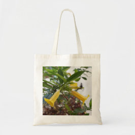 Bolso De Tela Flor Amarilla