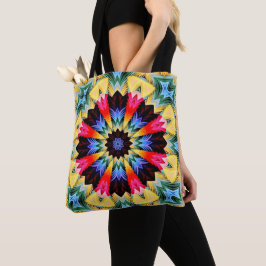 Bolso De Tela Flor amarilla Abstract Tote Bag