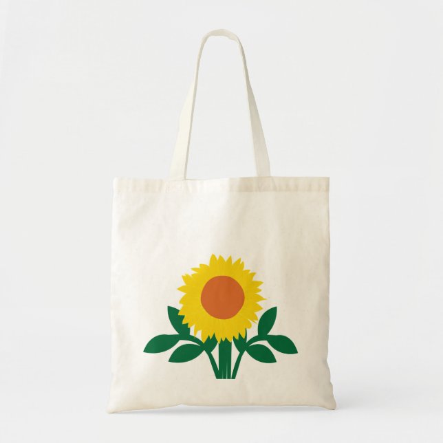 Bolso De Tela Flor Amarilla de Girasol (Frente)