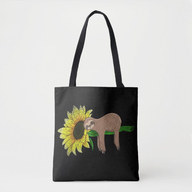 Bolso De Tela Flor amarilla girasol Sleepe animal amante Wildli (Anverso)