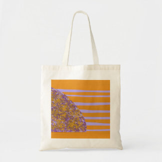 Bolso De Tela Flor Amarilla Morada