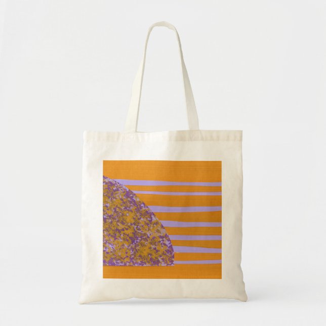 Bolso De Tela Flor Amarilla Morada (Frente)