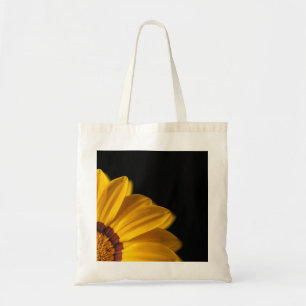 Bolso De Tela Flor amarilla sobre fondo negro