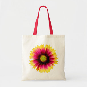 Bolso De Tela Flor amarillo y rojo brillante