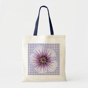 Bolso De Tela Flor azul claro romántica del geranio