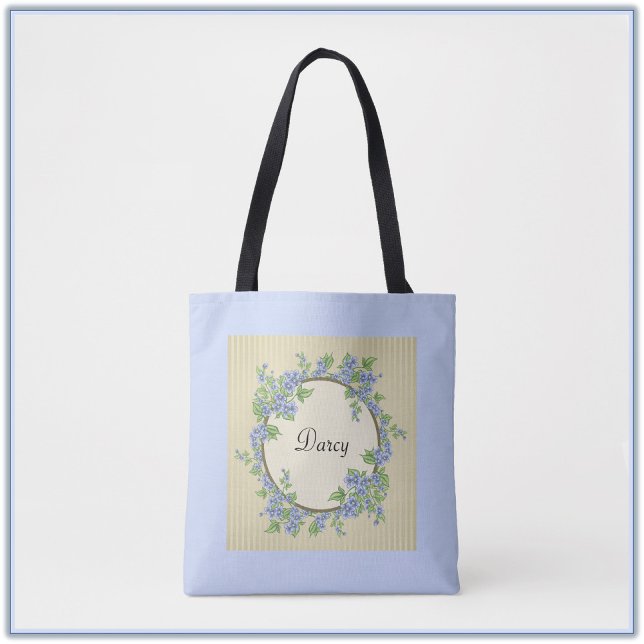 Bolso De Tela Flor azul estilo victoriano (Subido por el creador)