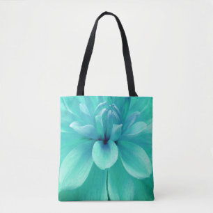 Bolso De Tela Flor azul turquesa
