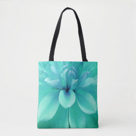Bolso De Tela flor azul verde azulada