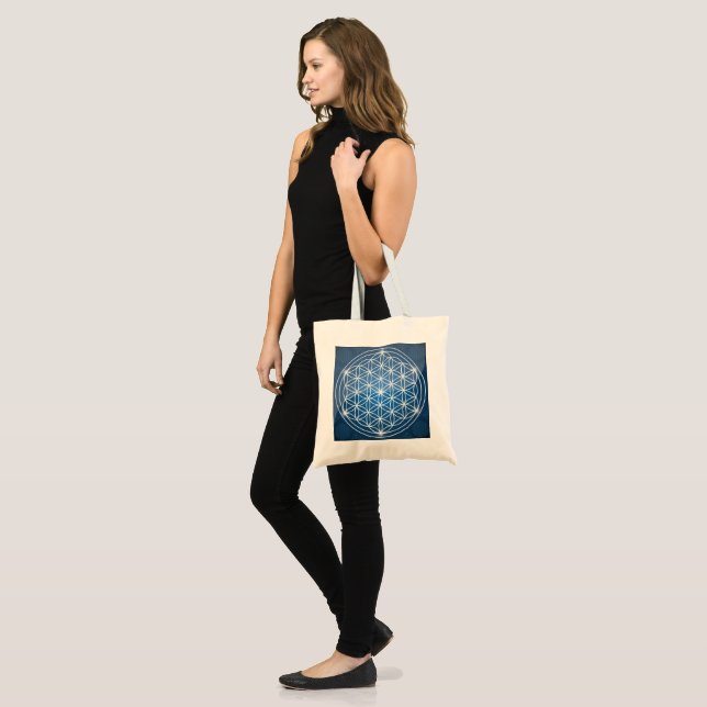 Bolso De Tela Flor brillante de vida (Anverso (modelo))