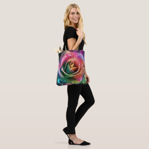 Bolso De Tela Flor Celestial: Rosa Alienígena