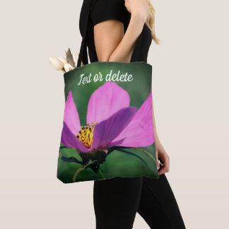 Bolso De Tela Flor Cosmos Rosa Única En Bloom Personalizada