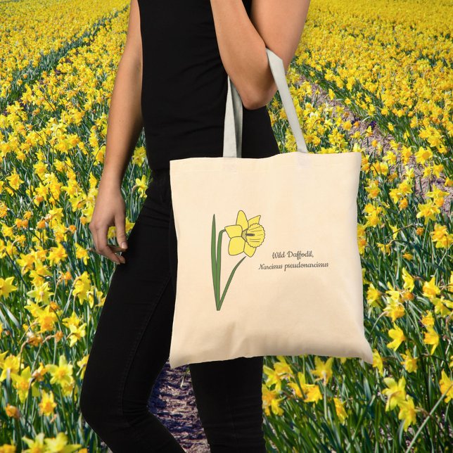 Bolso De Tela Flor Daffodil Pastel Botánico (Daffodil Flower Tote Bag)