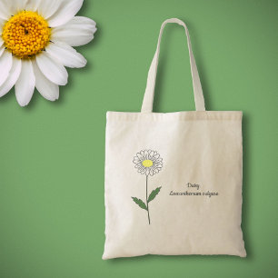 Bolso De Tela Flor Daisy Pastel Botánica