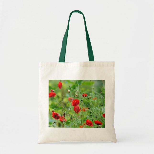 Bolso De Tela Flor de amapola (Frente)