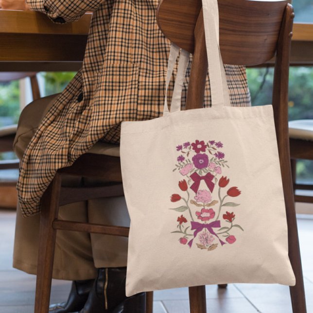 Bolso De Tela Flor de arcos y flores de magenta (Subido por el creador)