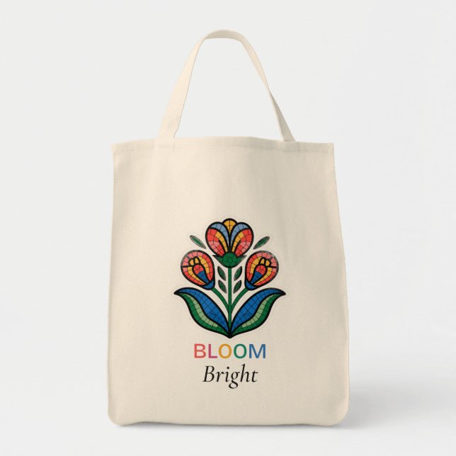 Bolso De Tela Flor de Bloom Bright (Frente)