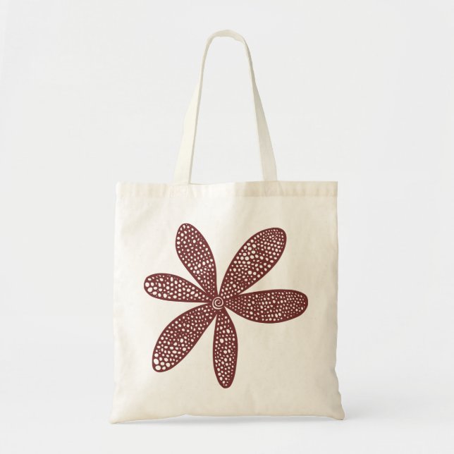 Bolso De Tela Flor de bonito - Marrón (Frente)