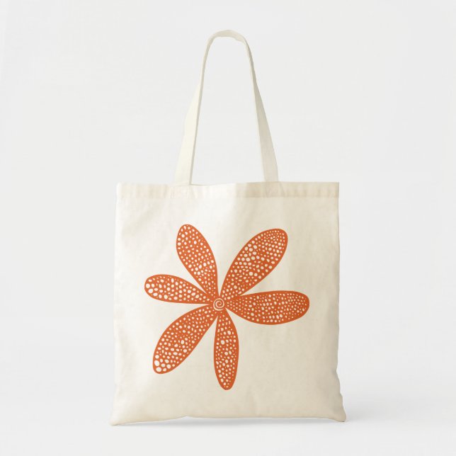 Bolso De Tela Flor de bonito - Marrón rojo (Frente)