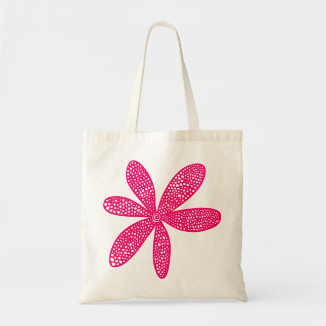 Bolso De Tela Flor de bonito - Rojo neón (Frente)