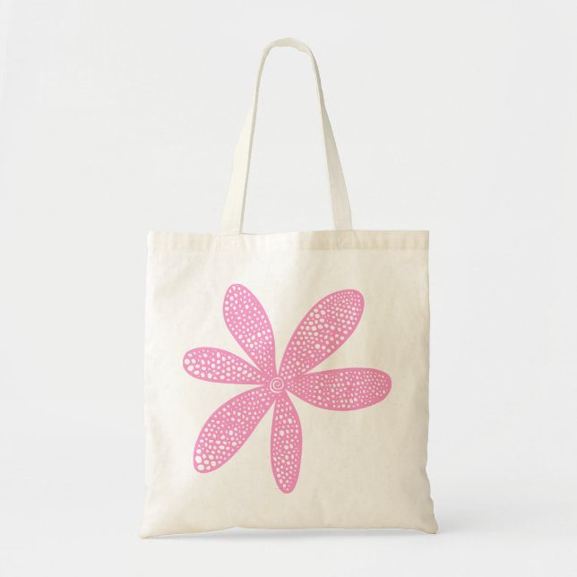 Bolso De Tela Flor de bonito - Rosa (Frente)