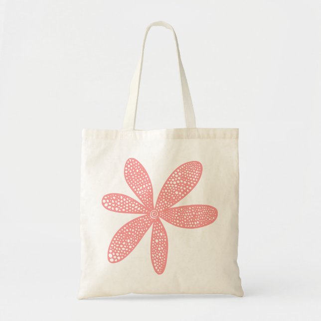 Bolso De Tela Flor de bonito - Rosa suave (Frente)