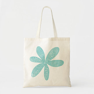 Bolso De Tela Flor de bonito - Verde azul claro