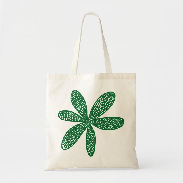 Bolso De Tela Flor de bonito - Verde Forestal (Frente)