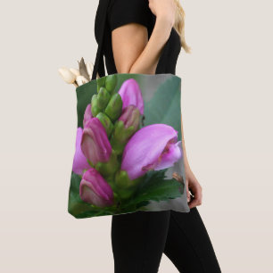 Bolso De Tela Flor de cabeza de tortuga rosa