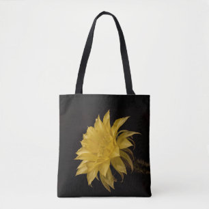 Bolso De Tela Flor de cactus amarillo en flor