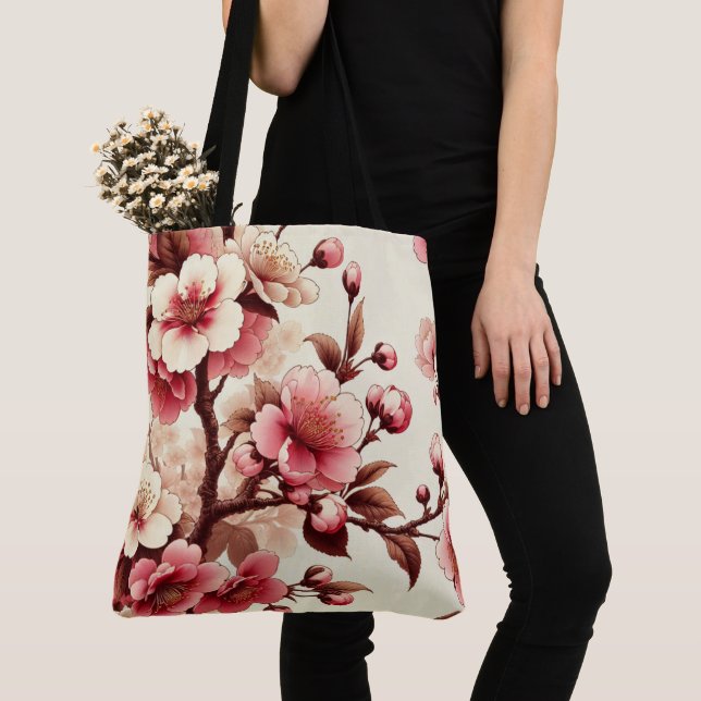 Bolso De Tela Flor de Cerezo (Detalle)