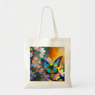 Bolso De Tela Flor de cerezo Fantasía Sunrise Butfly