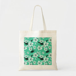 BOLSO DE TELA FLOR DE CEREZO - SAKURA (MENTA)