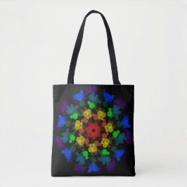 Bolso De Tela Flor de colores arcoiris