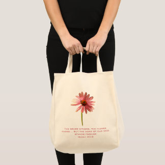 Bolso De Tela Flor de cono rosa Si esa flor empieza a desvanecer