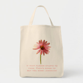 Bolso De Tela Flor de cono rosa Si esa flor empieza a desvanecer