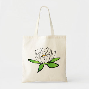 Bolso De Tela Flor de flores de Lotus Water Lily Blossom