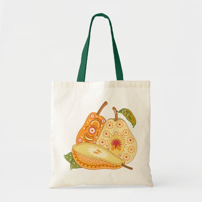 Bolso De Tela Flor de fruta Guay Cute Girly Retro Floral (Frente)