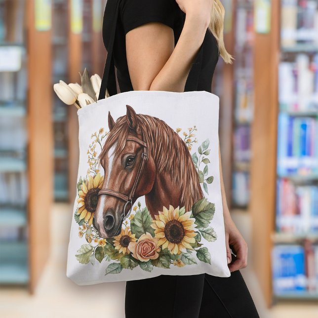 Bolso De Tela Flor de girasol de caballo rústico (Subido por el creador)