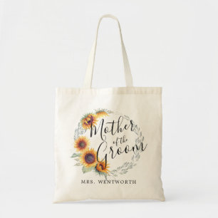 Bolso De Tela Flor de girasol   Madre del novio