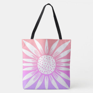 Bolso De Tela Flor de girasol rosa colorida FLower