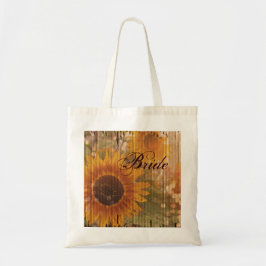 Bolso De Tela flor de girasol rústico de cartón