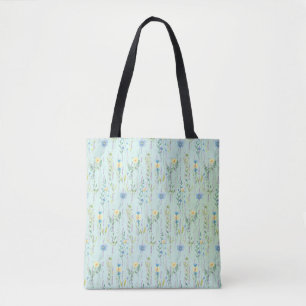 Bolso De Tela Flor de gradiente de color de agua botánica rústic