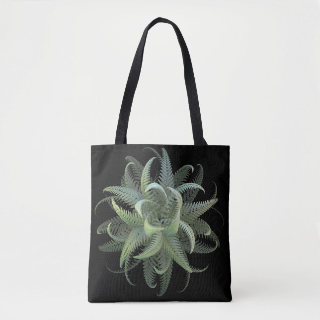 Bolso De Tela Flor de helecho fractal (Anverso)