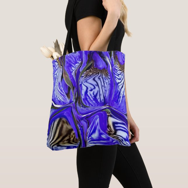 Bolso De Tela Flor de iris púrpura (Detalle)
