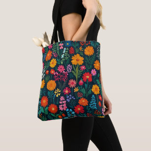 BOLSO DE TELA FLOR DE JARDÍN