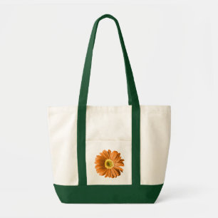 Bolso De Tela Flor de la margarita anaranjada