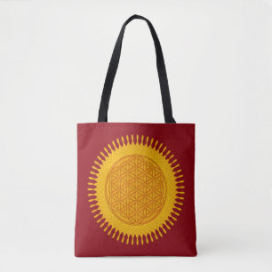 Bolso De Tela Flor de la vida / Blume des Lebens - amarillo SUNN