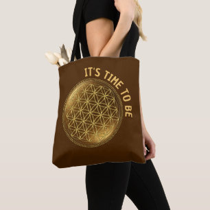 Bolso De Tela FLOR DE LA VIDA - Medallón de Geometría Sagrada 1