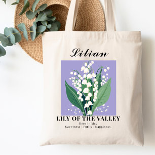 Bolso De Tela Flor de lirio de mayo Algodón del valle